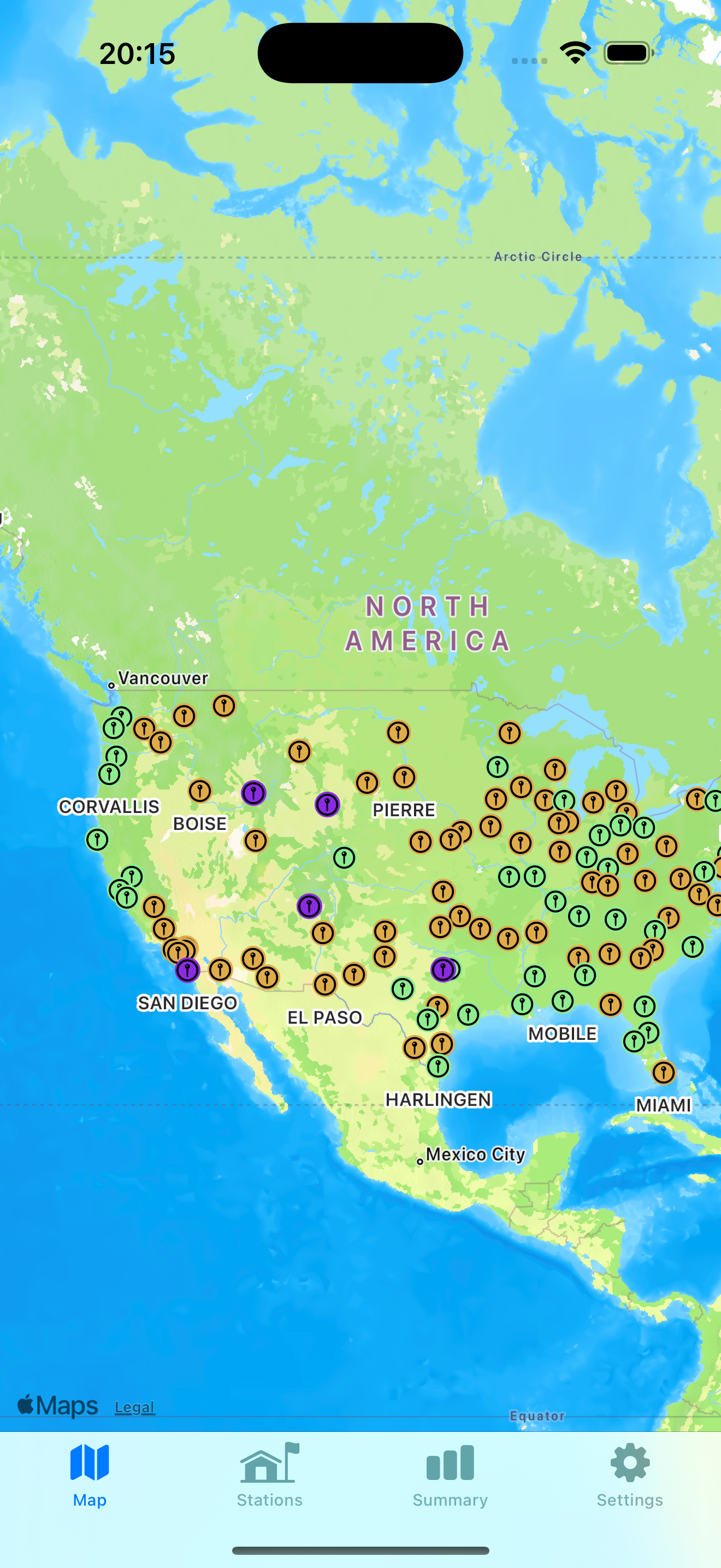 RadAware App - Station Data